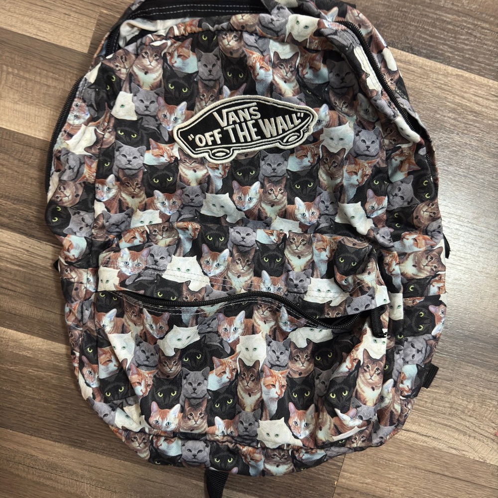 Vans Multicolor Cat Pattern Backpack ASPCA collab